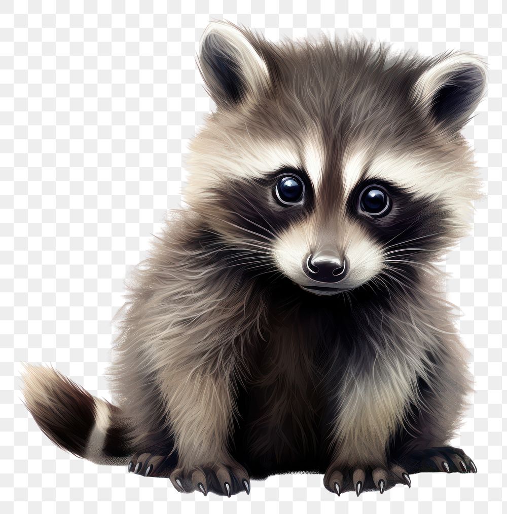 PNG Baby raccoon mammal animal rat. AI generated Image by rawpixel.