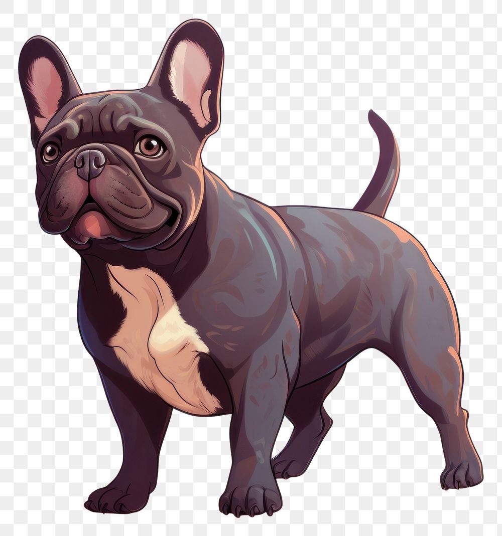 PNG  French bulldog animal mammal pet. AI generated Image by rawpixel.