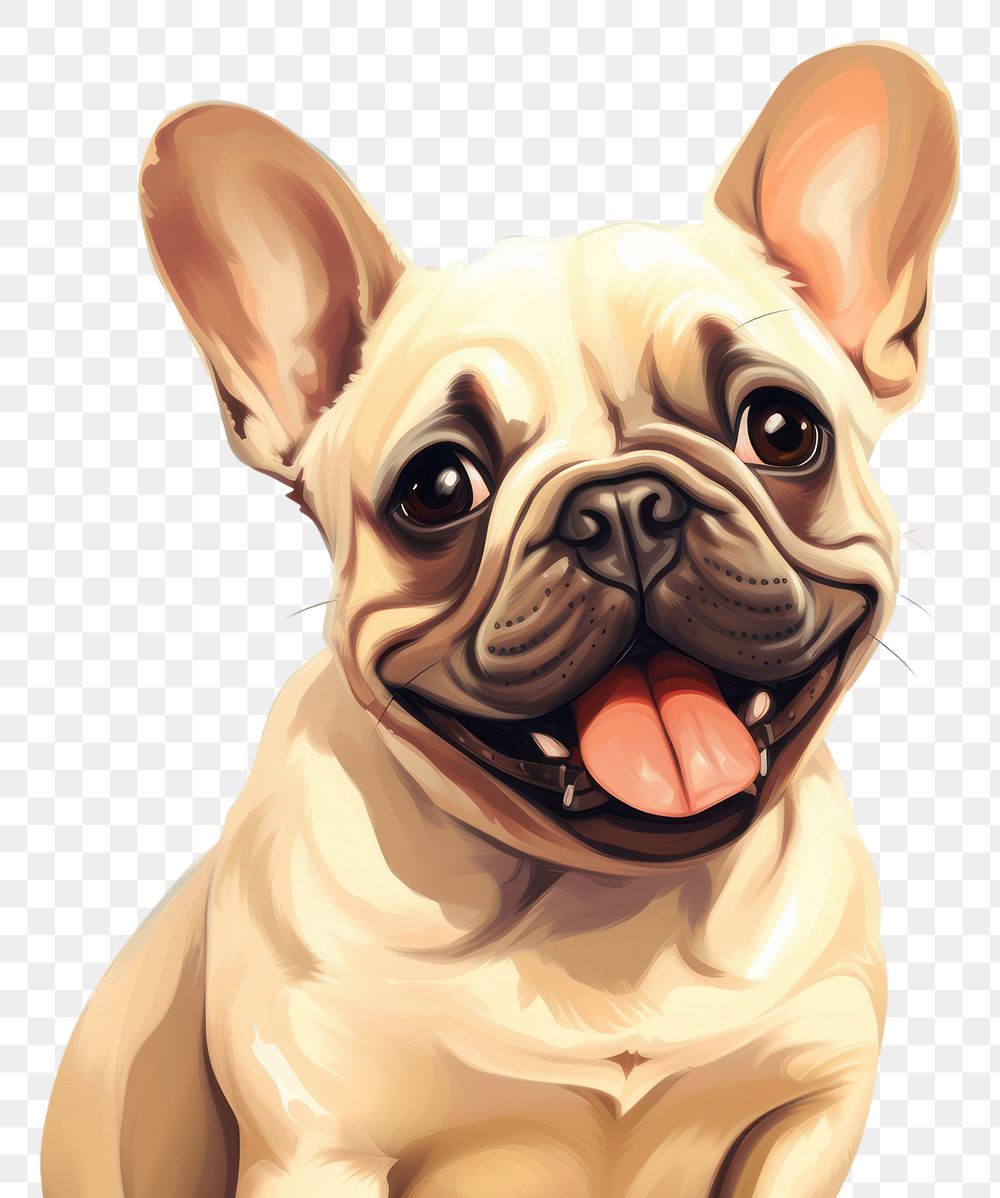 PNG  French bulldog animal mammal cute. AI generated Image by rawpixel.