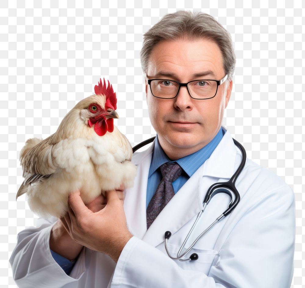 PNG Veterinarian stethoscope glasses chicken. AI generated Image by rawpixel.