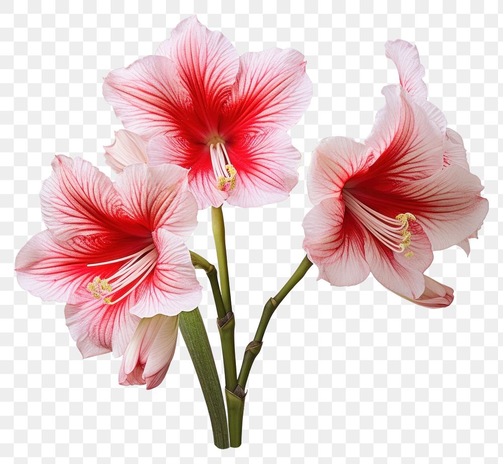PNG Amaryllis blossom flower plant. AI generated Image by rawpixel.