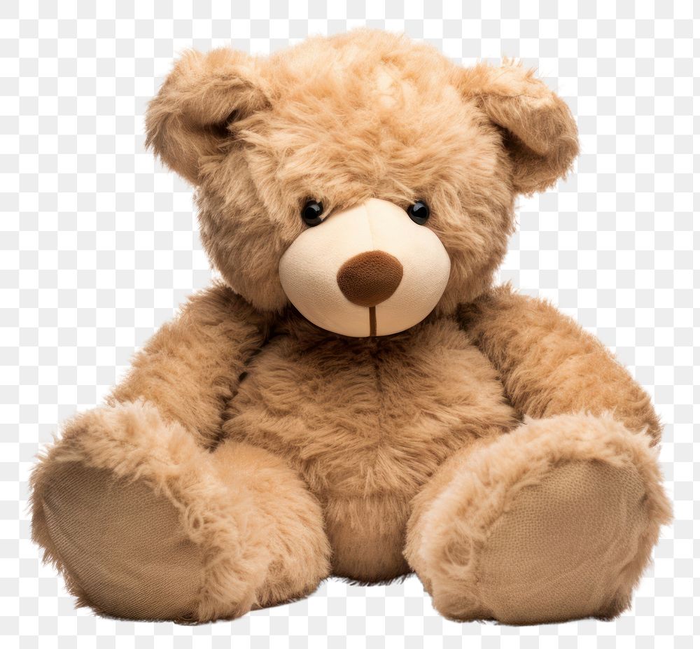 PNG Big teddy toy white background representation. AI generated Image by rawpixel.