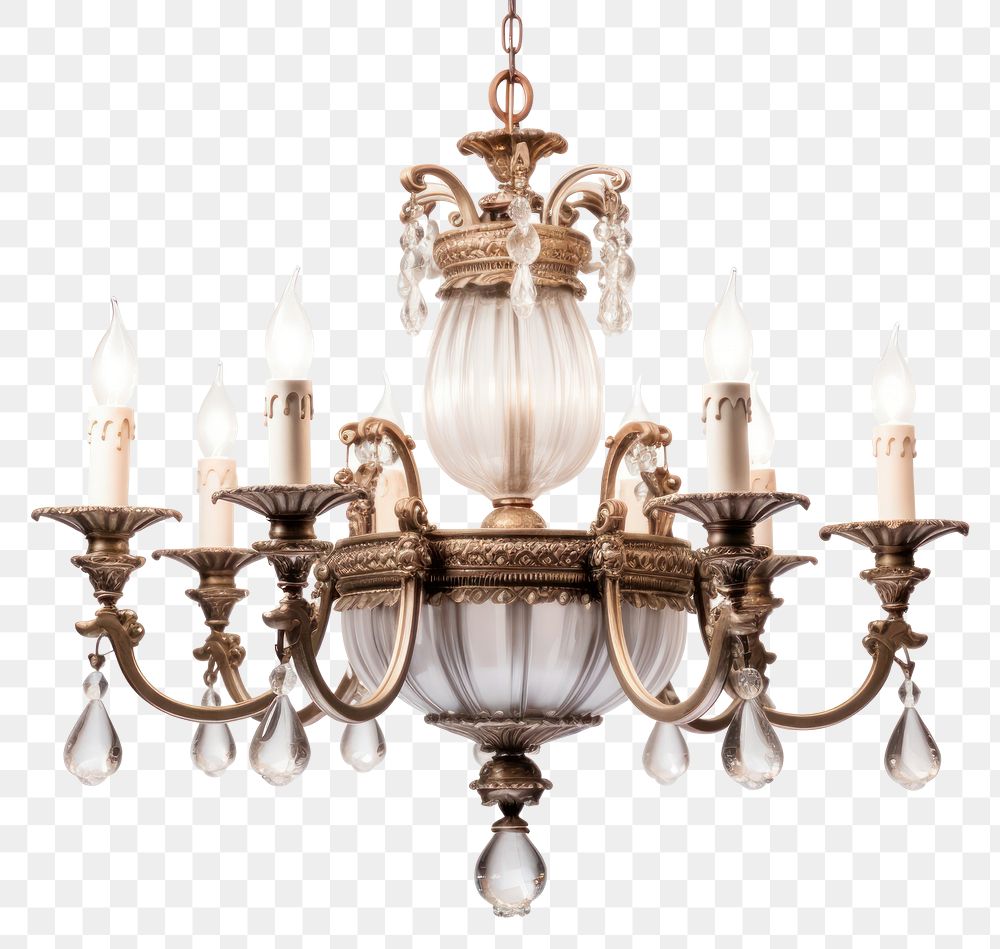 PNG Chandelier lamp white background architecture