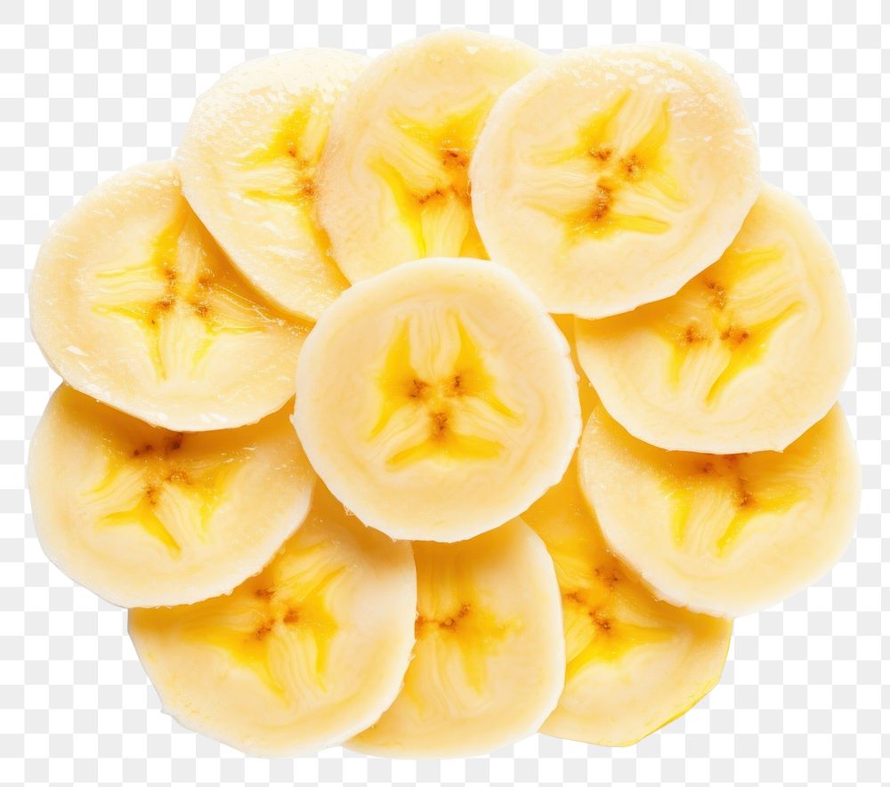 PNG Sliced circle banana fruit plant food. AI generated Image by rawpixel.