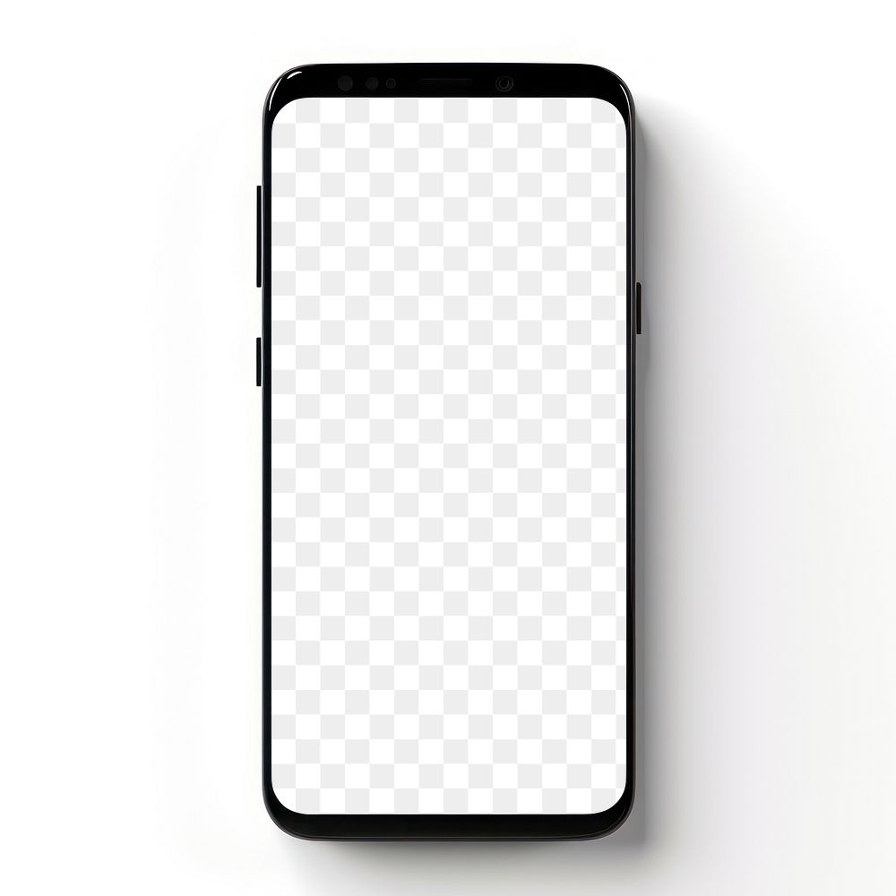 Png mobile phone mockup, transparent screen