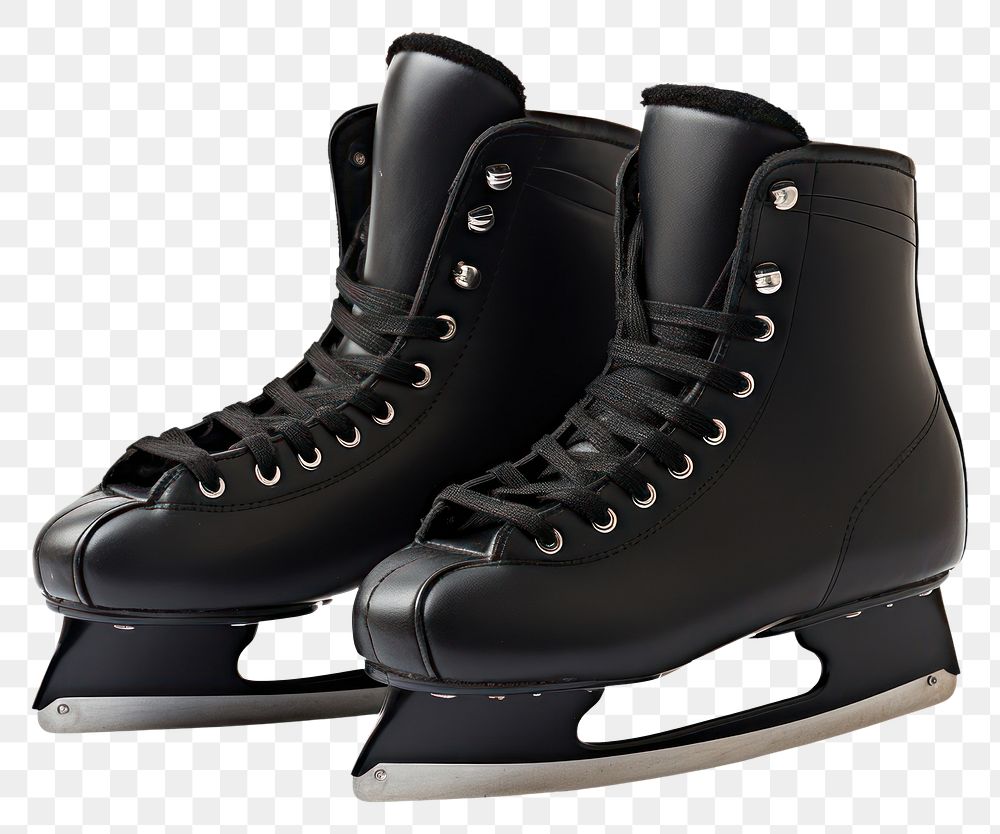 PNG Ice skate shoe footwear black. 