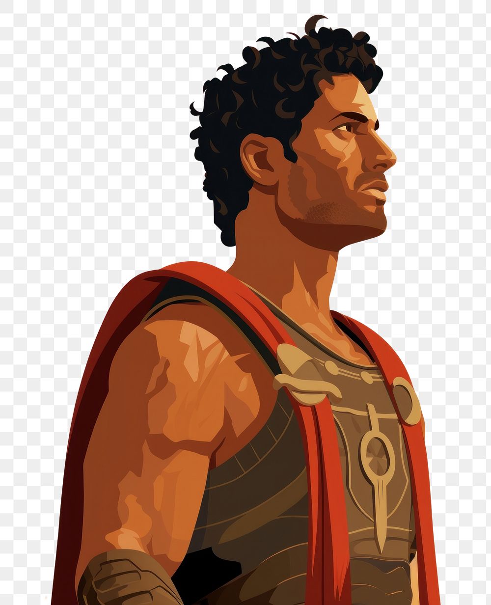 PNG Ancient rome man portrait adult determination. AI generated Image by rawpixel.