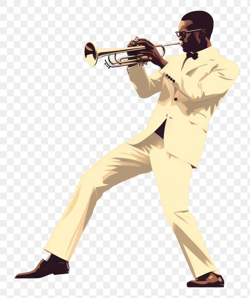 PNG Trumpeter playing jazz adult music performance. AI generated Image by rawpixel.
