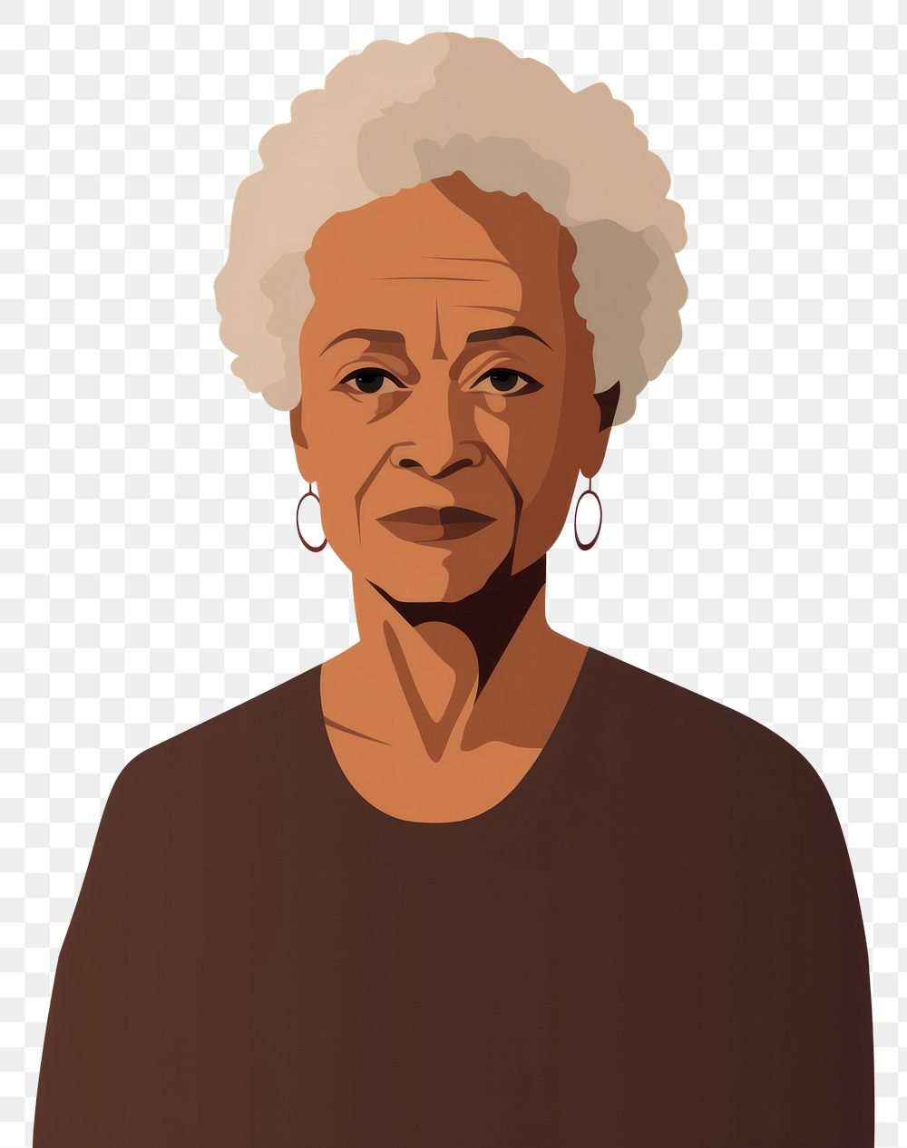 PNG African American grandmother portrait adult photography. AI generated Image by rawpixel.