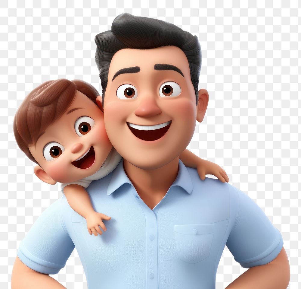 PNG Happy family cartoon portrait adult. AI generated Image by rawpixel.