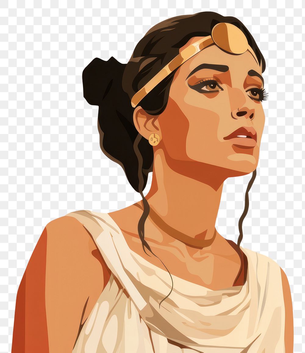 PNG Ancient rome woman portrait sketch adult. AI generated Image by rawpixel.