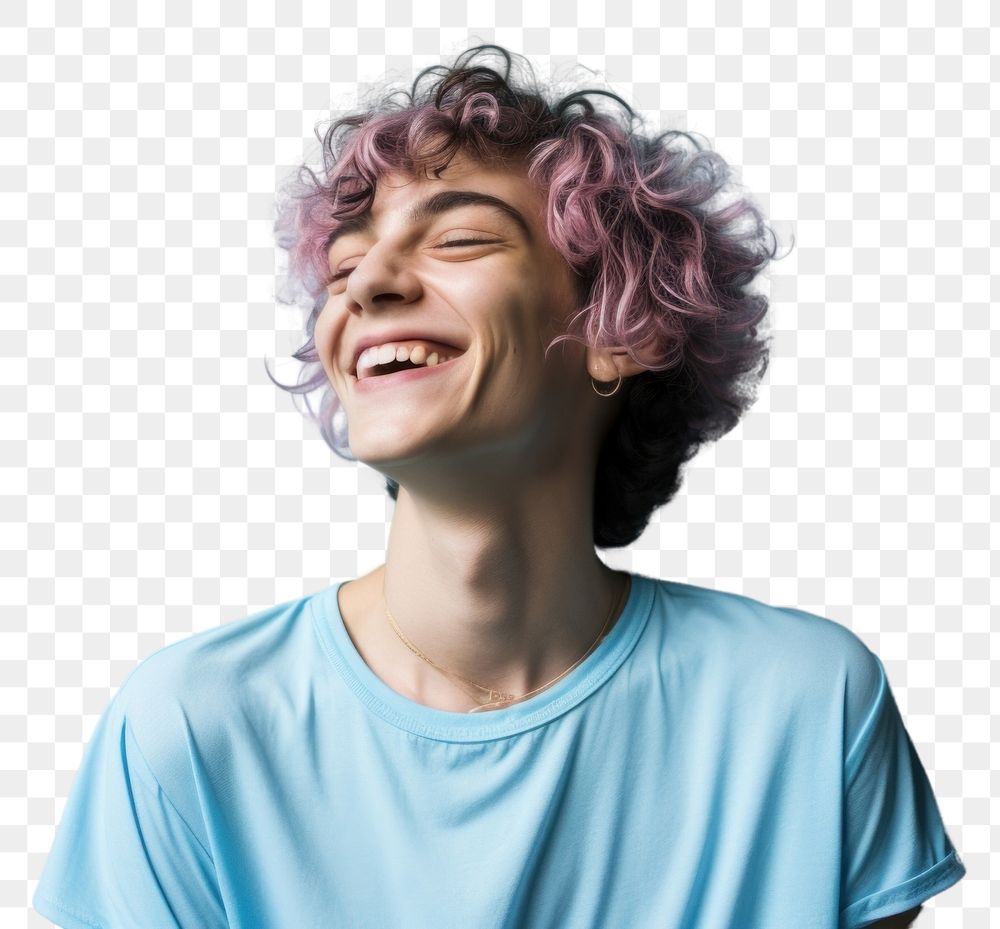 PNG Transgender laughing smile happy. AI generated Image by rawpixel.