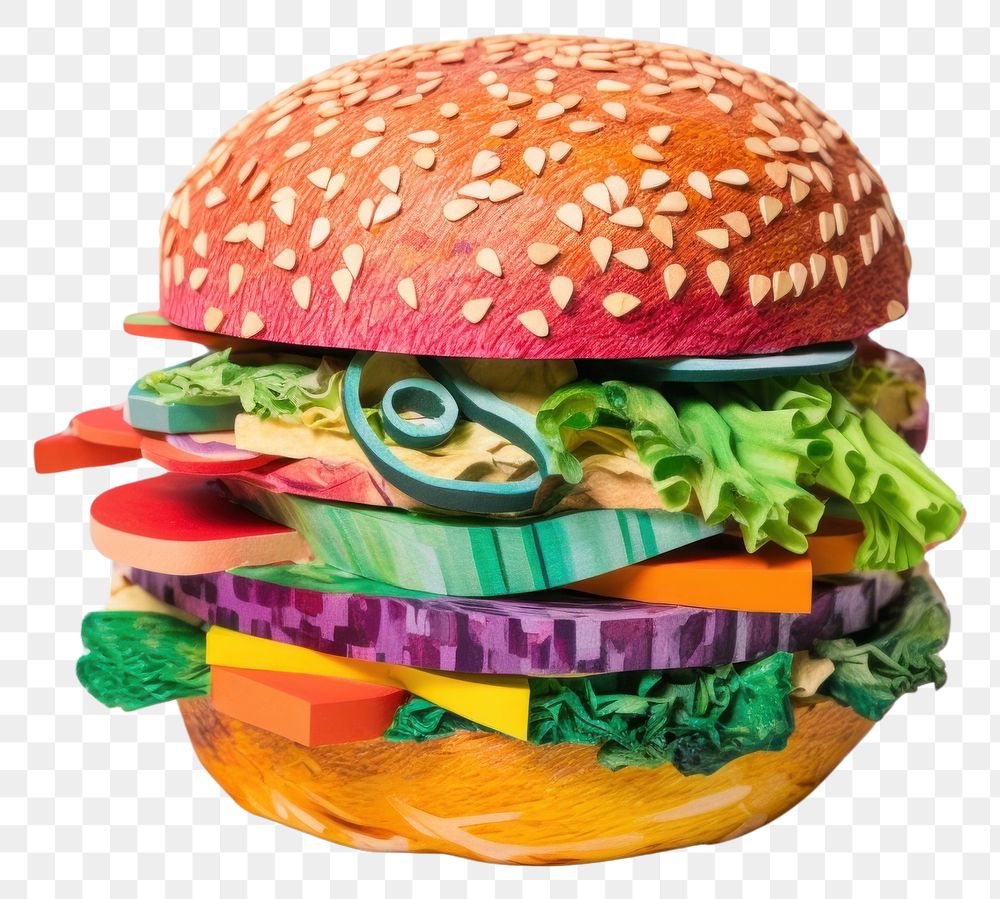 PNG Veggie burger food hamburger vegetable. AI generated Image by rawpixel.