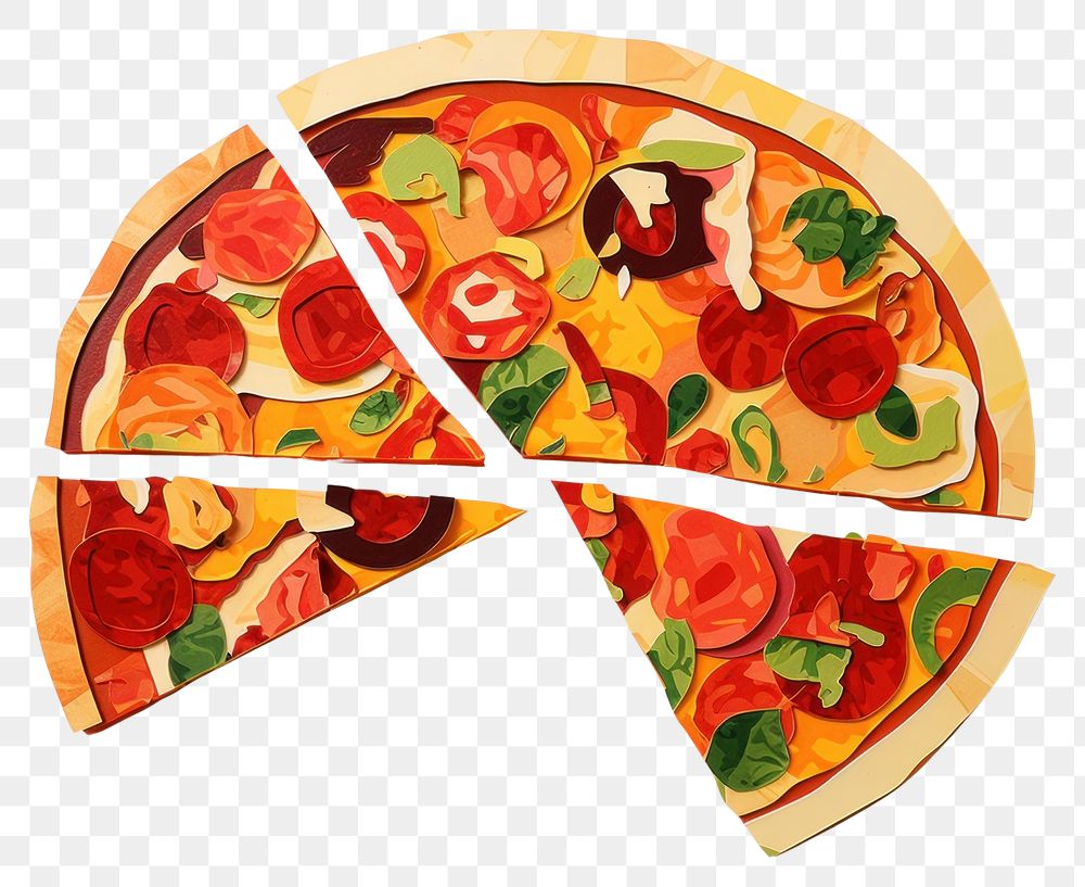 PNG Pizza food pepperoni vegetable. AI generated Image by rawpixel.