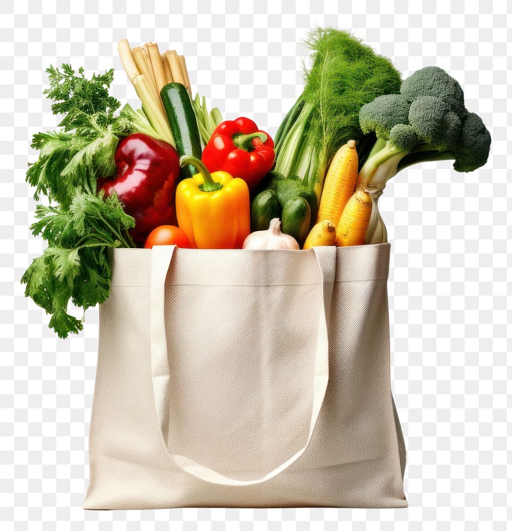 PNG Food bag vegetable freshness. AI generated Image by rawpixel.