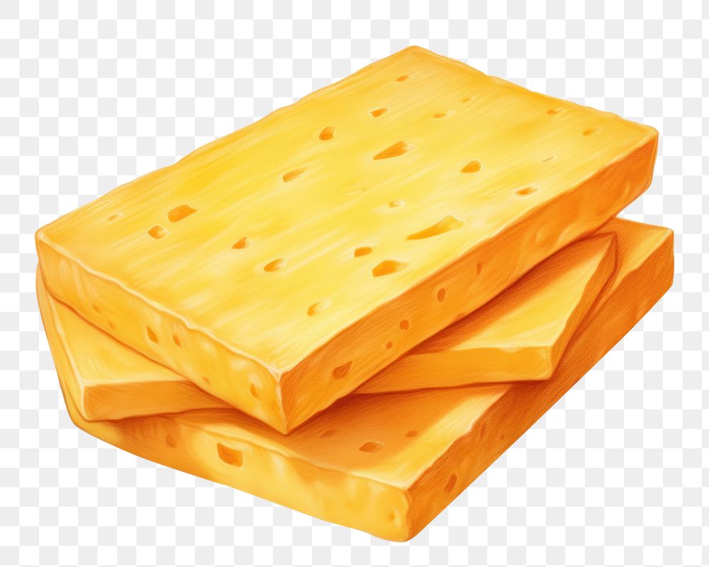 PNG Cheddar Cheese slices cheese food parmigiano-reggiano. AI generated Image by rawpixel.