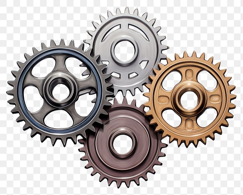 PNG Metal gears wheel spoke clockworks. AI generated Image by rawpixel.