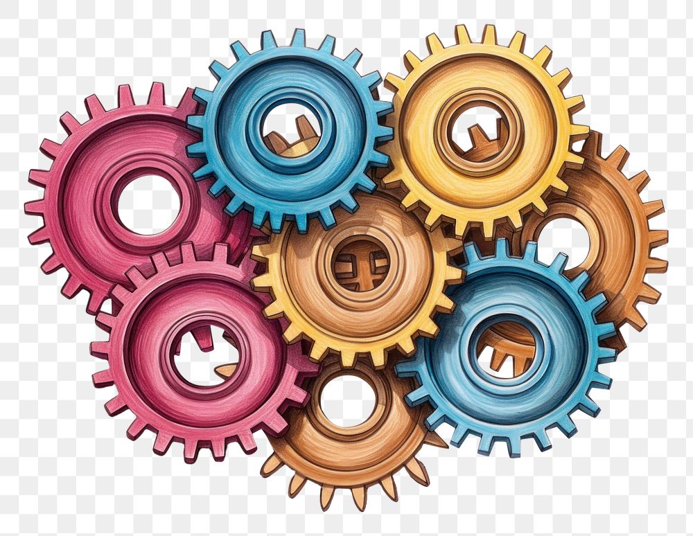 PNG Metal gears wheel clockworks machinery. AI generated Image by rawpixel.