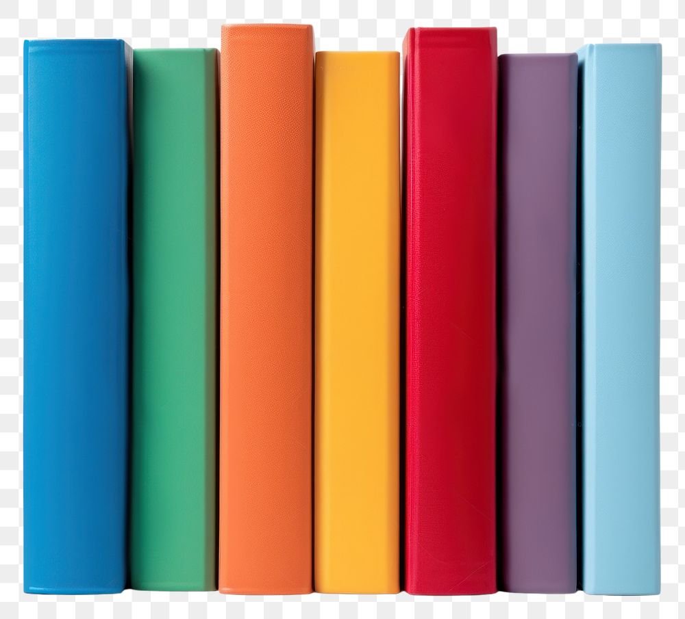 PNG Color books white background publication arrangement. AI generated Image by rawpixel.