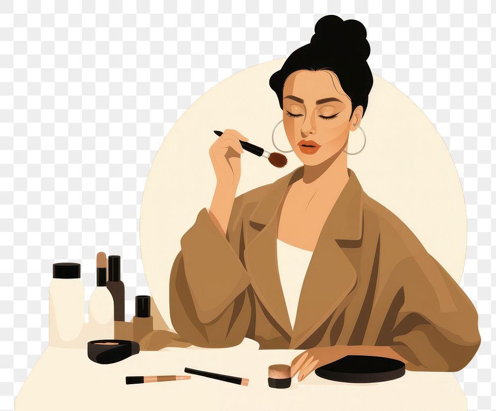 PNG Brush adult woman cosmetics. AI generated Image by rawpixel.
