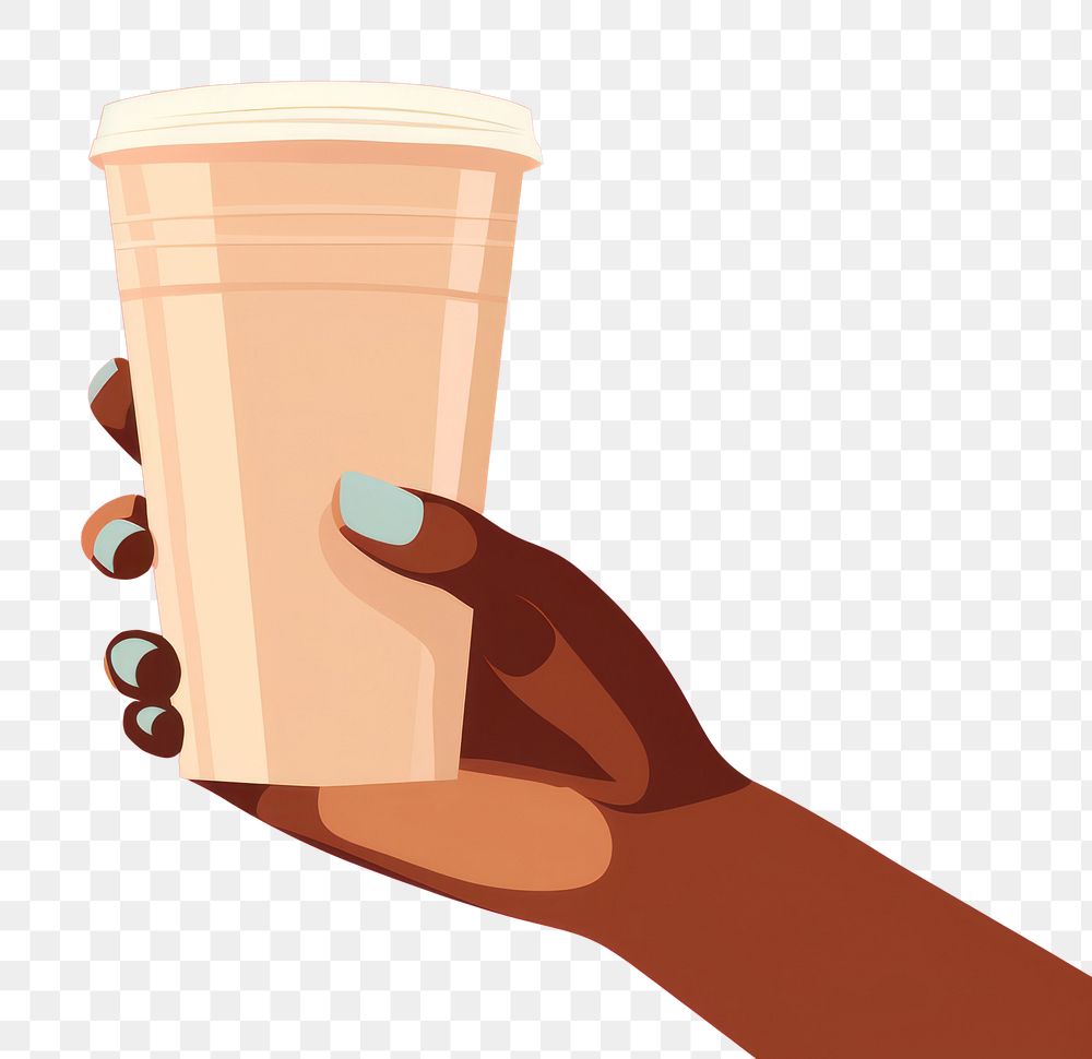 PNG Empty plastic cup holding drink hand. AI generated Image by rawpixel.