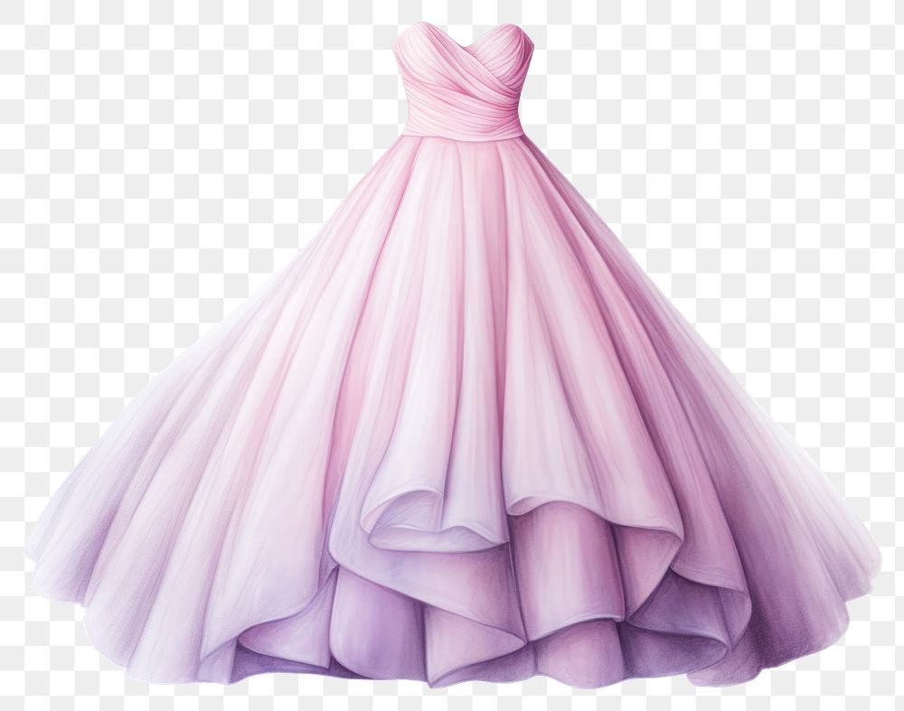 PNG Purple wedding dress fashion | Free PNG - rawpixel