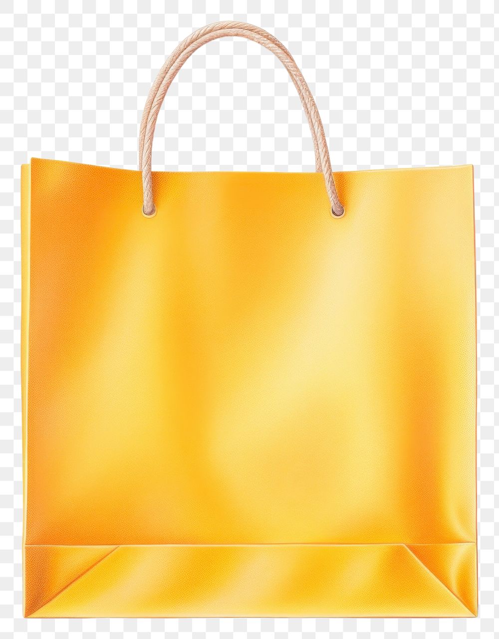 PNG Yellow shopping bag handbag white background consumerism. 