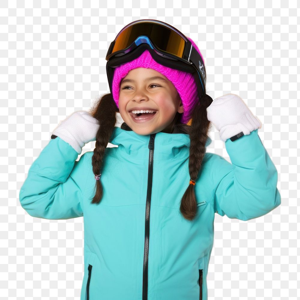 PNG Portrait helmet child snowboarding. AI generated Image by rawpixel.