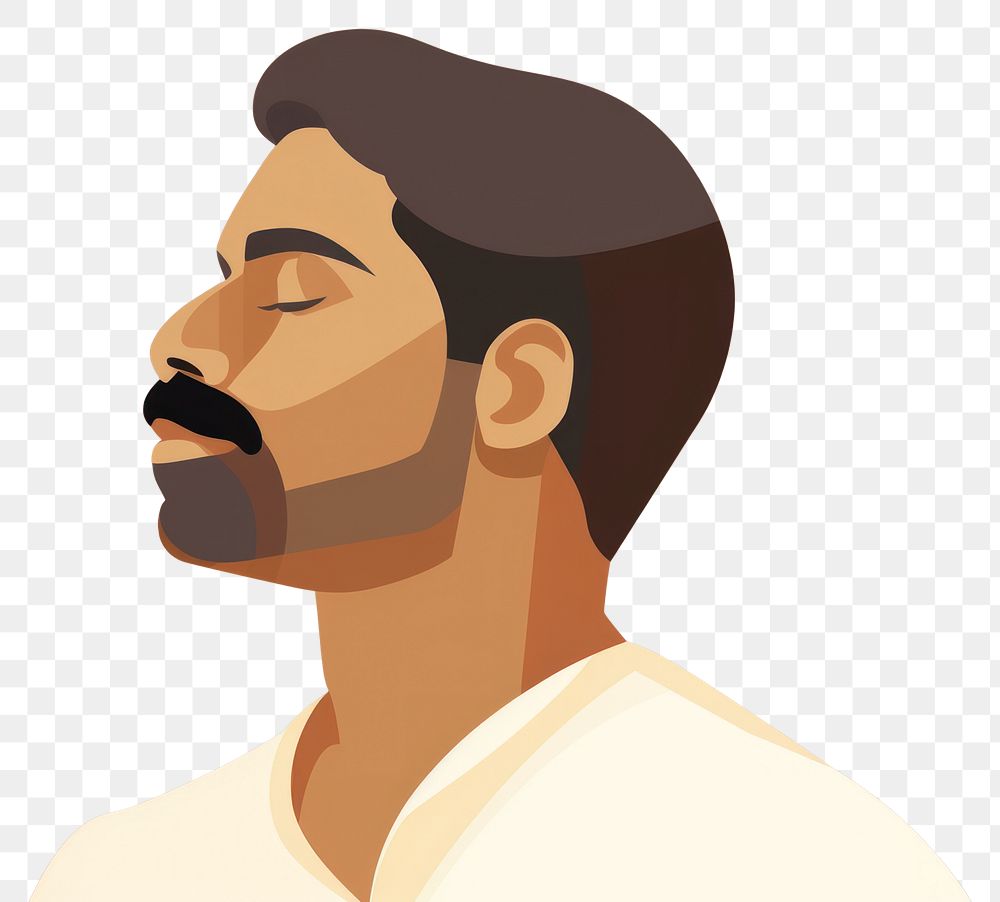 PNG Minimalist indian man portrait adult photography. AI generated Image by rawpixel.