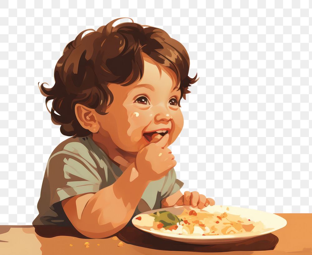 PNG Eating baby biting food eating innocence happiness. 