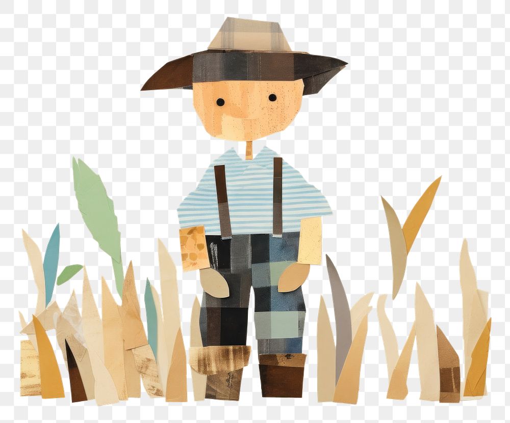 PNG Farmer scarecrow art representation. AI generated Image by rawpixel.
