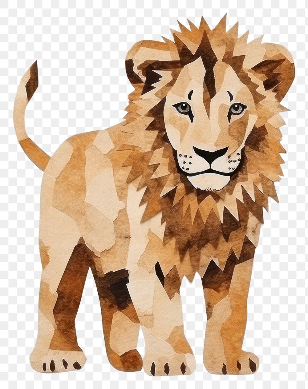 PNG Lion mammal animal craft. AI generated Image by rawpixel.