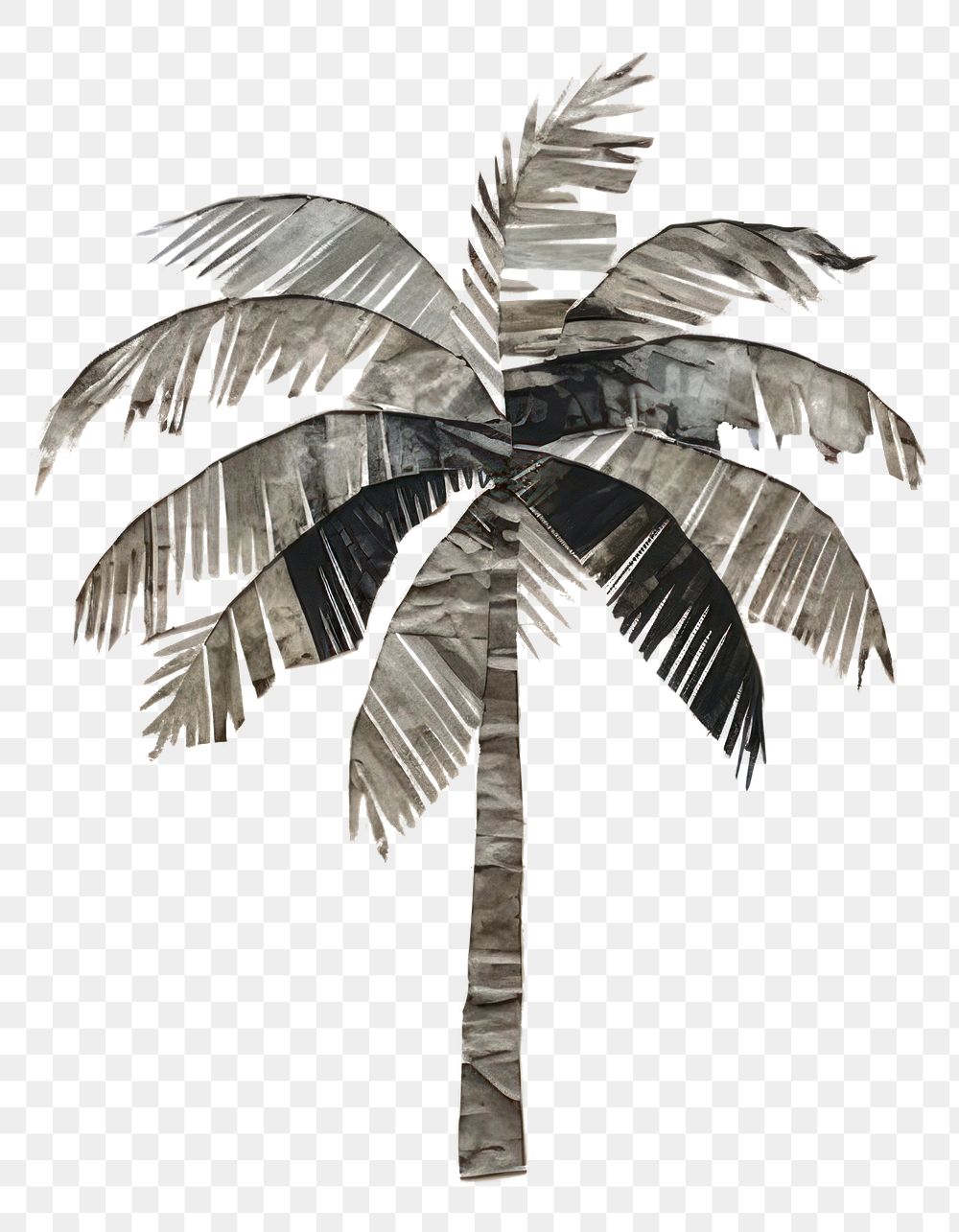PNG Palm tree plant art architecture. AI generated Image by rawpixel.
