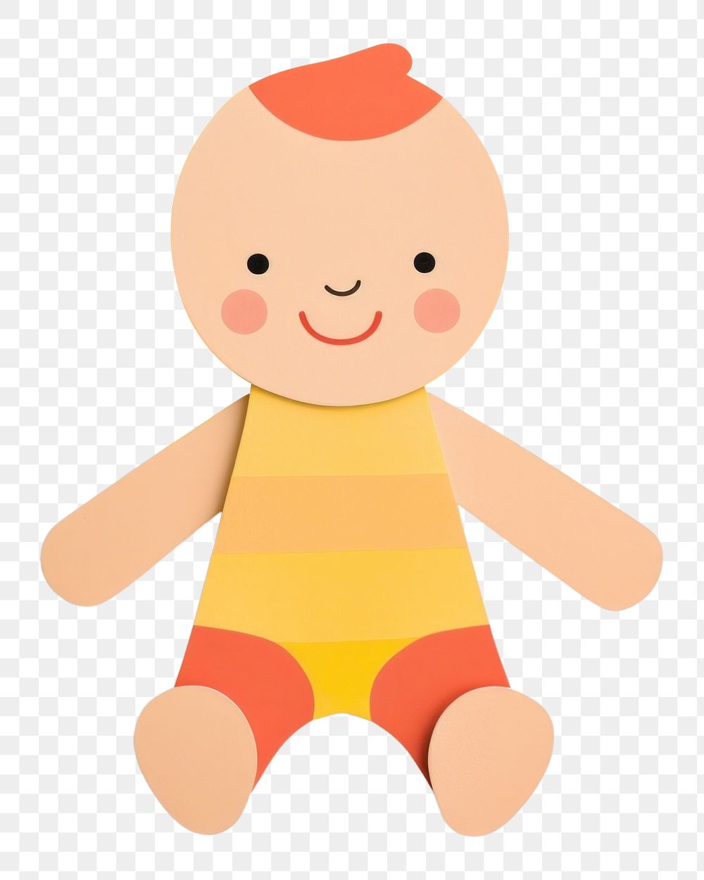 PNG Baby toy white background anthropomorphic. AI generated Image by rawpixel.