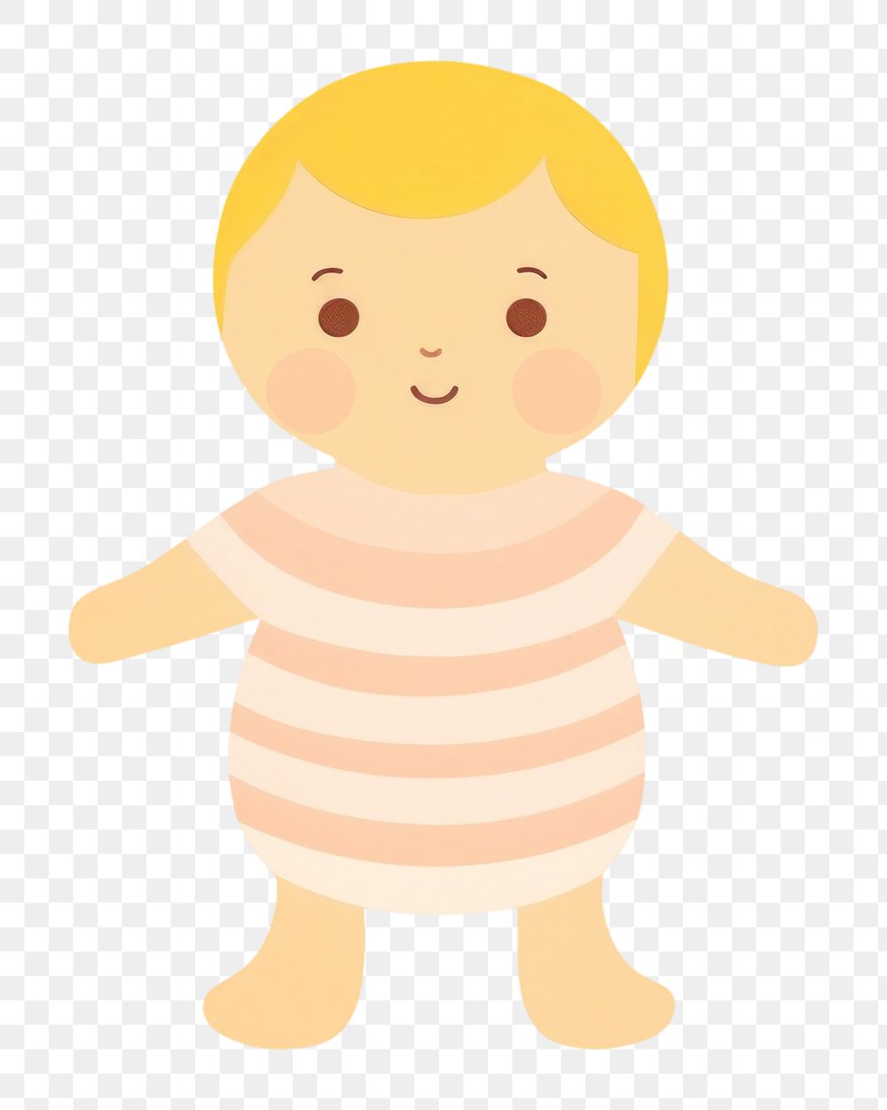 PNG Little baby face toy white background. AI generated Image by rawpixel.