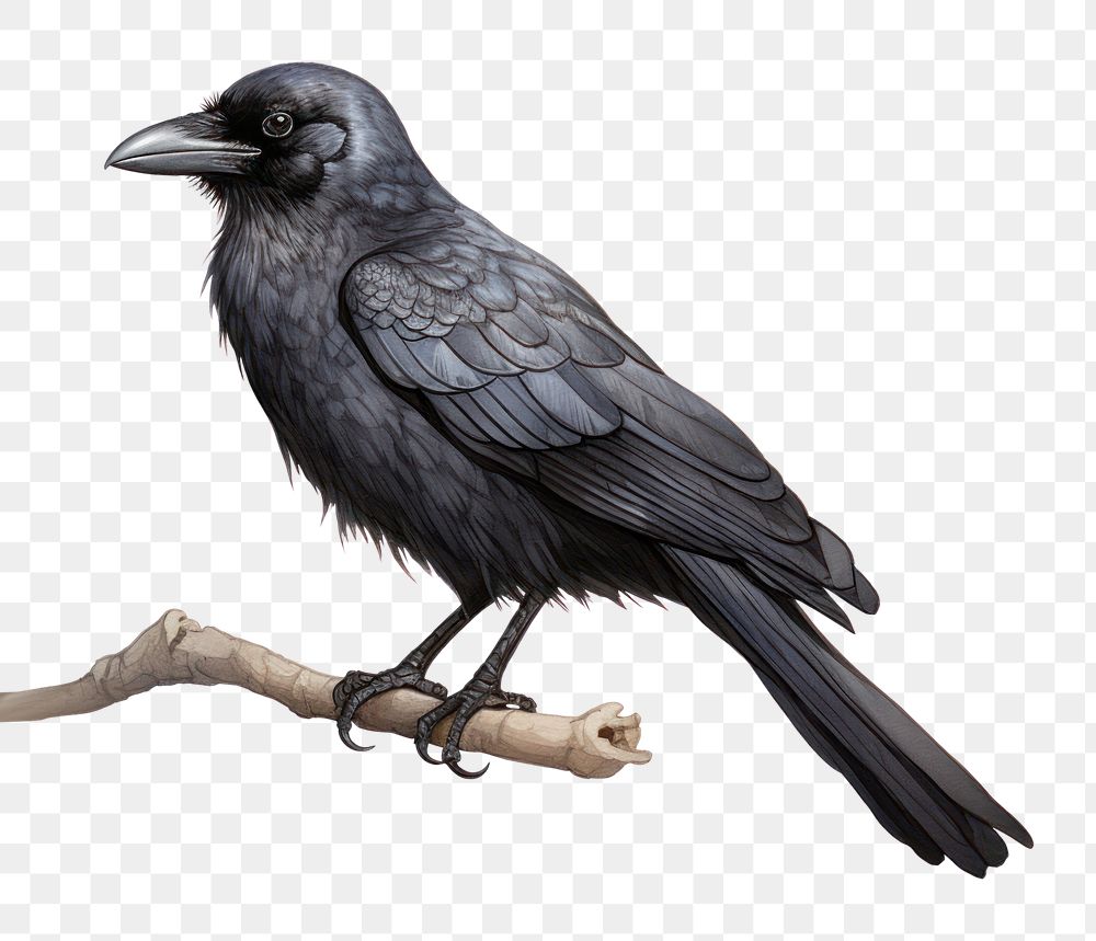 PNG Crow blackbird drawing animal. 