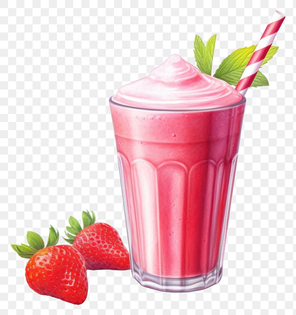 PNG Smoothie strawberry milkshake fruit. 