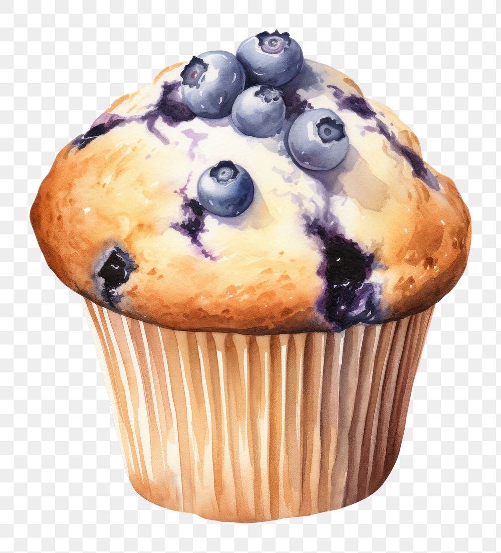 PNG Blueberry muffin dessert fruit food. AI generated Image by rawpixel.