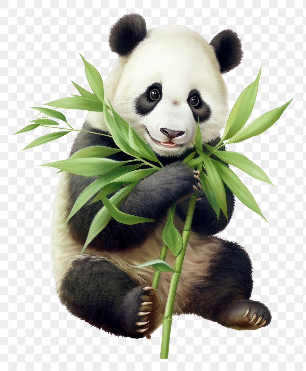 PNG Panda wildlife cartoon animal. AI generated Image by rawpixel.