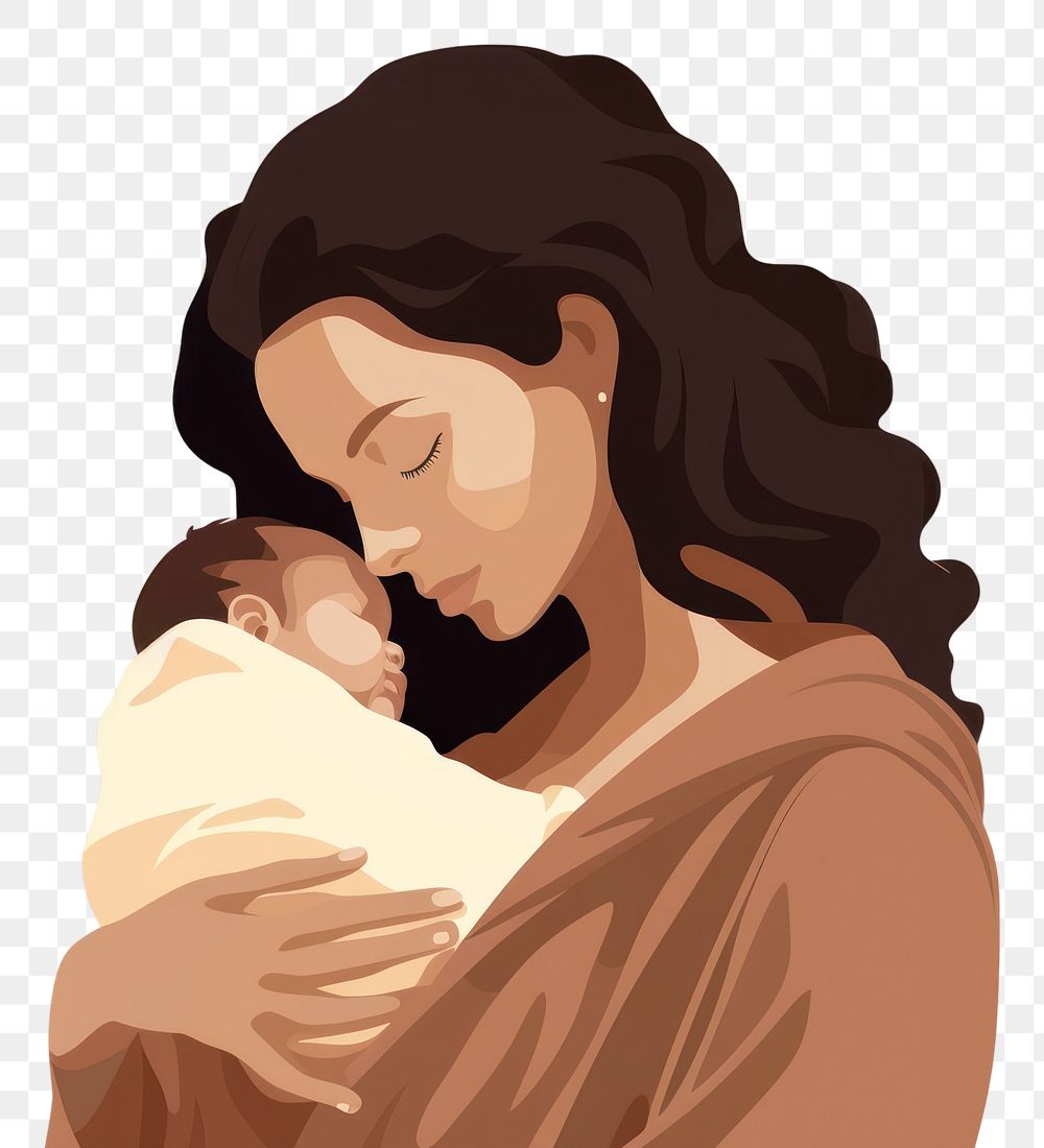 PNG Mother holding baby portrait adult woman. AI generated Image by rawpixel.