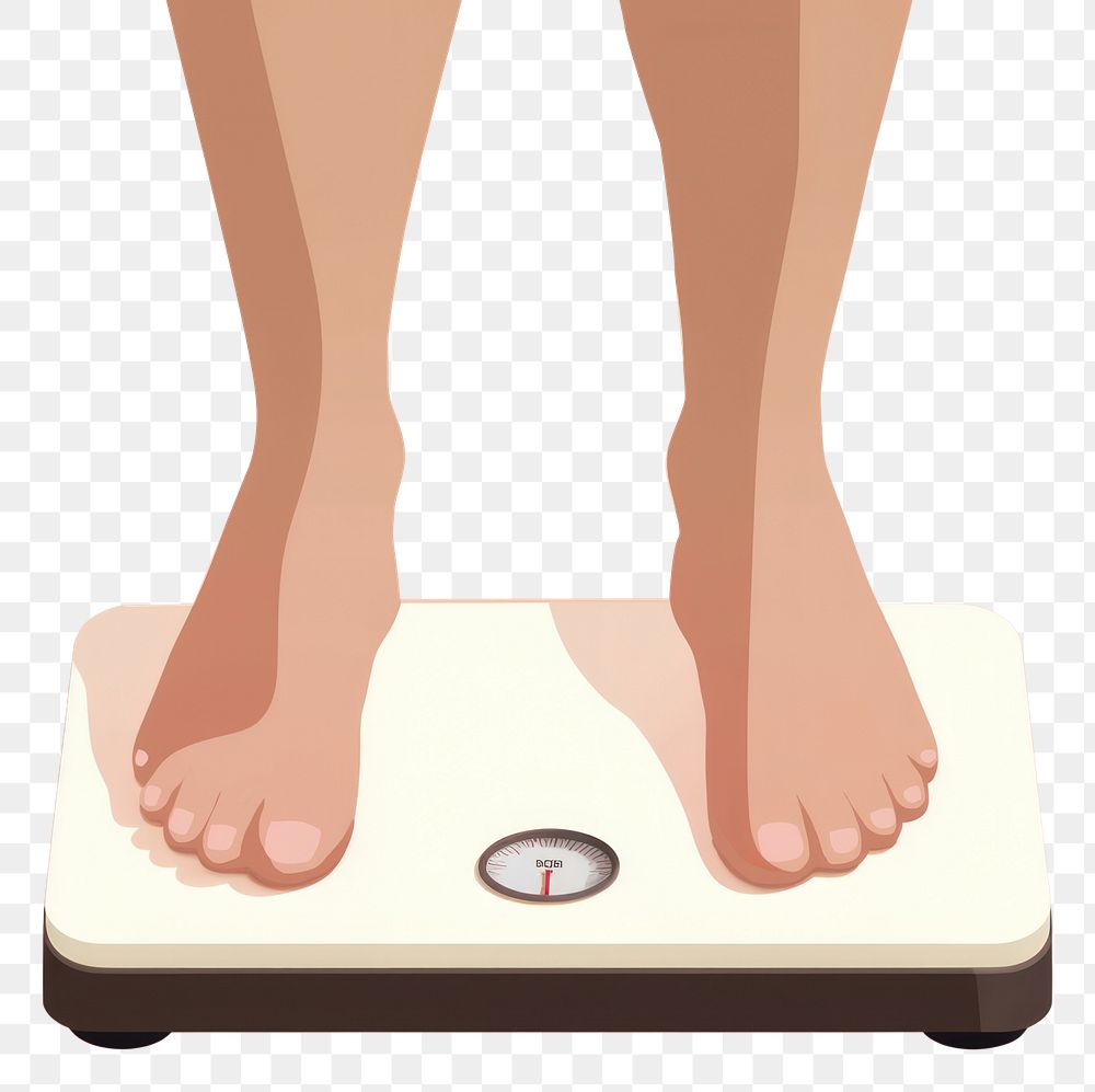 PNG Weight scale barefoot standing finger. AI generated Image by rawpixel.