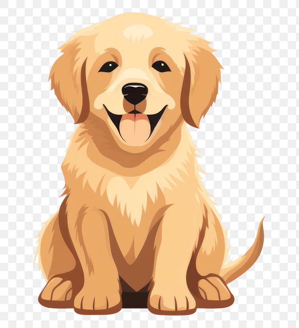 PNG Golden retriever puppy animal mammal dog. AI generated Image by rawpixel.