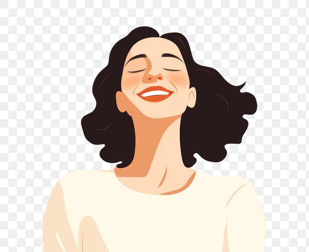 PNG Smile laughing cheerful portrait. AI generated Image by rawpixel.