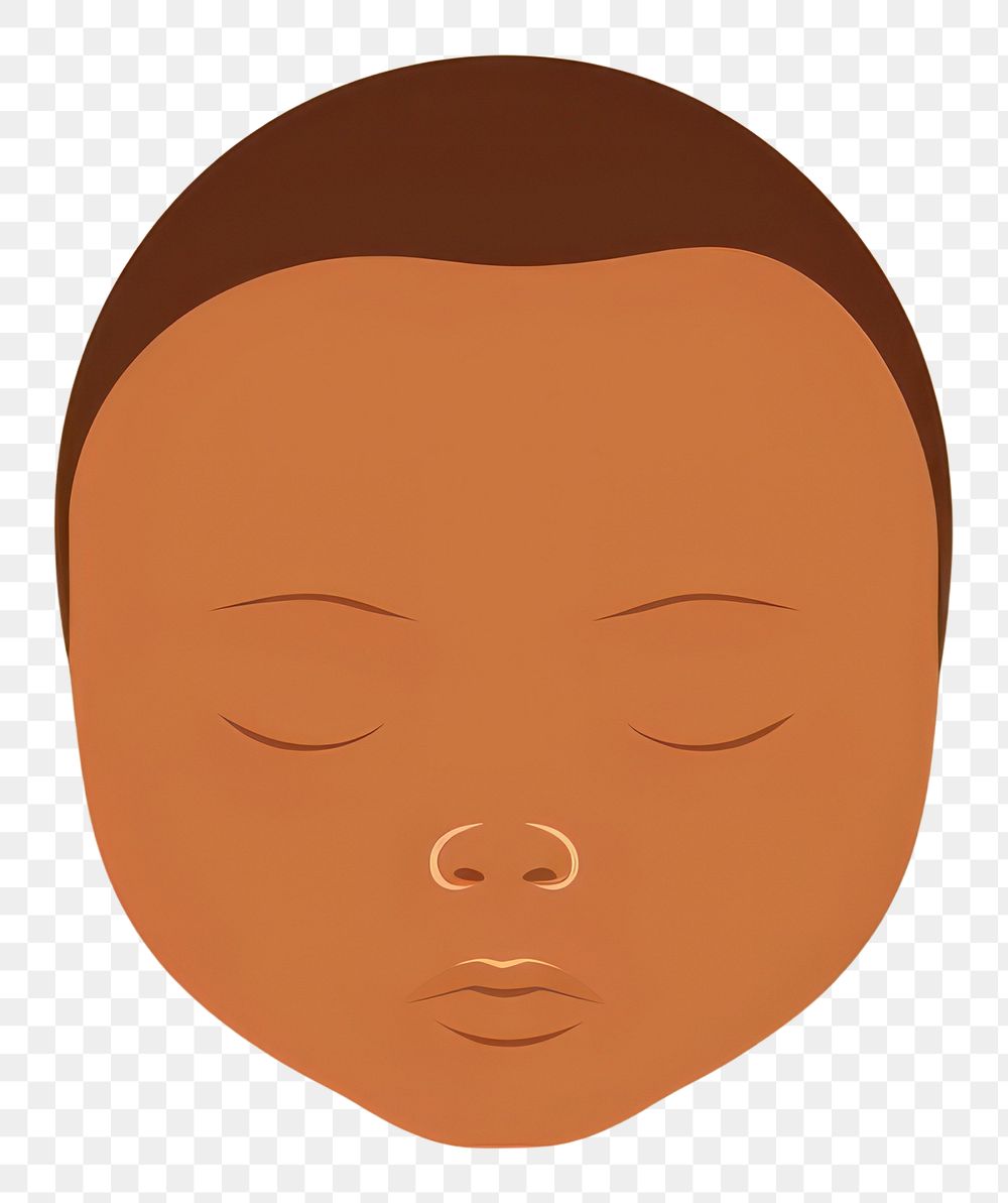 PNG Infant portrait face representation. AI generated Image by rawpixel.
