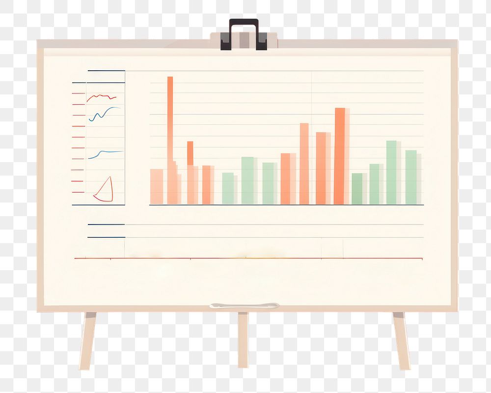 PNG White board chart electronics technology. 