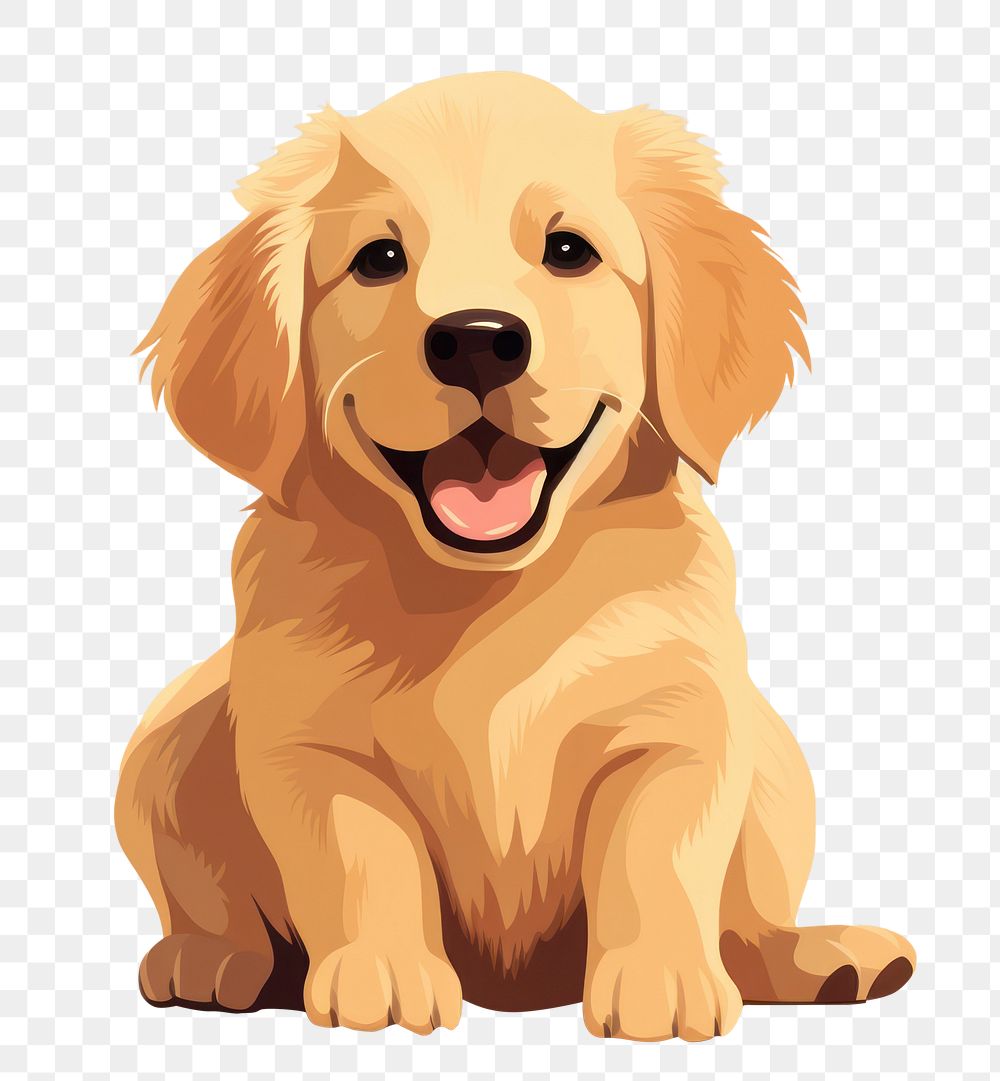 PNG Golden retriever puppy animal mammal dog. AI generated Image by rawpixel.
