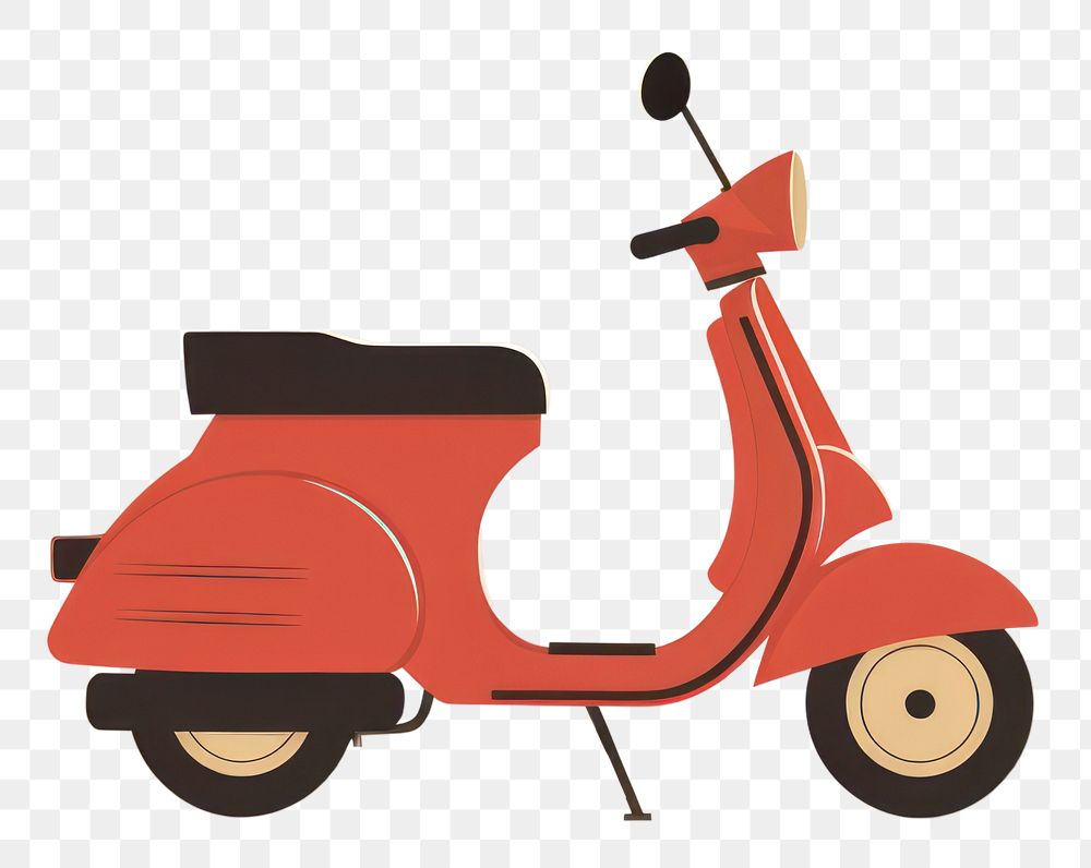 PNG Minimalist italian scooter motorcycle vehicle vespa. 