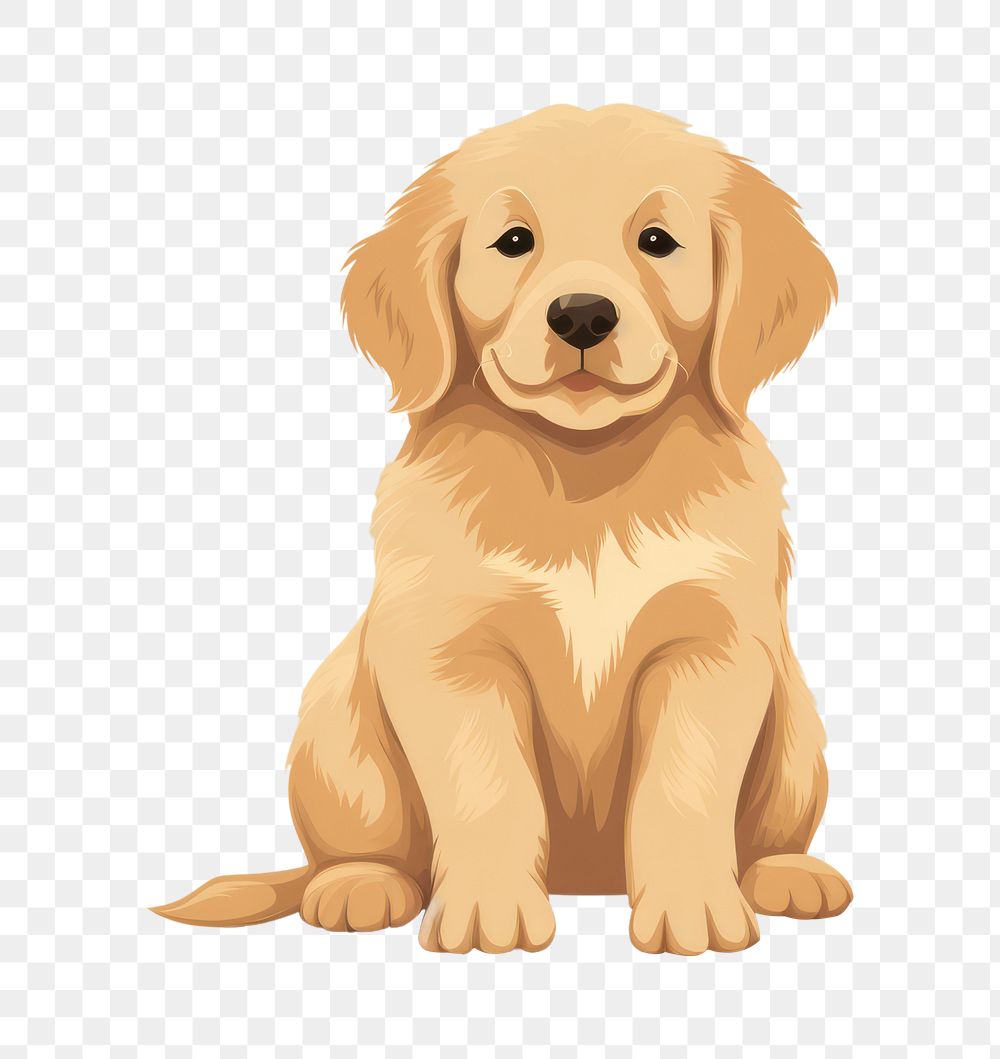 PNG Golden retriever puppy animal mammal pet. 