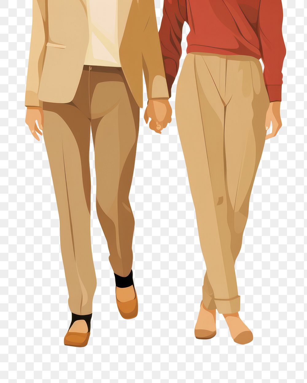 PNG Lgbt couple footwear walking pants. AI generated Image by rawpixel.