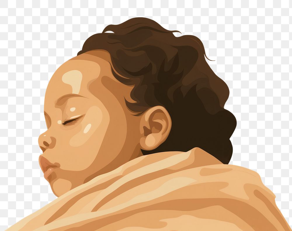 PNG Infant sleeping portrait female. 